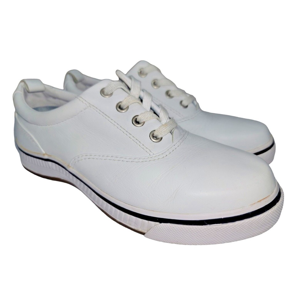 Bass Barbados Women's Leather White Nursing/Healthcare‎ Shoes Sneakers Sz 7.5 M